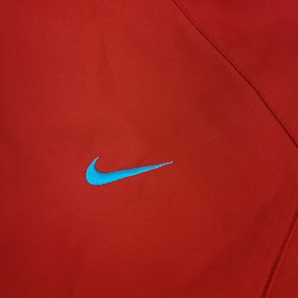 Vintage Nike Womens L 12/14 Red Track Jacket Light Weight‎ Zip Up Fitness Gym - Picture 2 of 6